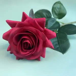 Têtes de roses en mousse avec tige, 10/lot, fausses fleurs, pour mariages, composition DIY, fête prénatale, décoration intérieure, blanc, rouge, bleu