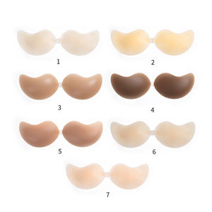 Kadın artı boyutu kaymaz silikonlu sutyen görünmez Push up düğün için askısız Backless yapışkan fincan sutyen asansör gece elbisesi elbise - Product Image 6