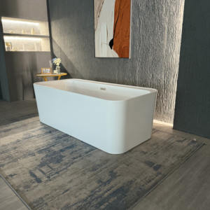 Suly Merlin Square <span class=keywords><strong>Four</strong></span> Corners Are Circular Arcs Baignoire en acrylique autoportante à bords étroits Bain à remous de haute qualité - Product Image 3