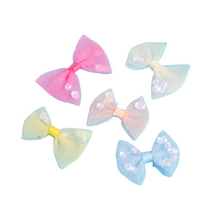 Accesorio para el cabello con lazo de malla de gasa con lentejuelas estilo coreano para niños, uso diario, decoración de joyería DIY - Product Image 5