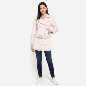 Nouveautés : Blousons en cuir pour femmes, doublure chaude, poches zippées stylées, look moto classique. - Product Image 3