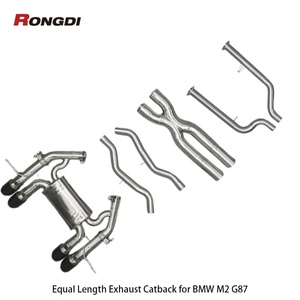 Échappement Catback en acier inoxydable 304 à longueur égale pour BMW M2 G87 S58 3.0T 2021-2024 avec silencieux Valvetronic - Product Image 1