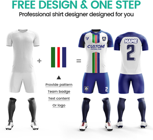 Tùy Chỉnh Người Đàn Ông Bóng Đá T-Shirts Nhanh Khô Bóng Đá Jersey Bộ Chuyên Nghiệp Throwback Jersey Thoáng Khí Bóng Đá Đào Tạo Kit Wox1042 - Product Image 3