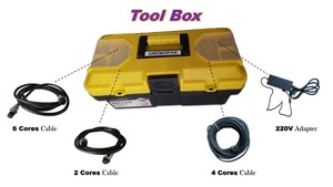 Cámara de inspección de pozos profundos de 100m con imágenes subacuáticas Máquina de bolas de 65mm Modelo de carro Cámara de pozo con rotación de cable - Product Image 5