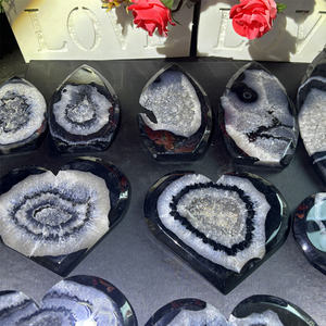 Высококачественный натуральный кристаллический камень Kindfull, исцеляющий драгоценный камень, Черный Сардоникс, украшения, хрустальные свободные камни - Product Image 4