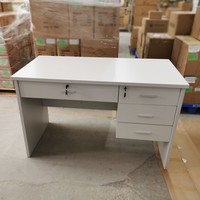 Bureau d'ordinateur ergonomique moderne en bois avec surface en MDF et tiroir - Poste de travail pour l'étude - Mobilier de bureau