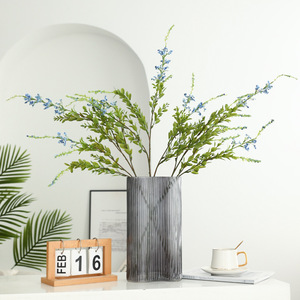 Plantes vertes artificielles, fleurs en plastique, plastique souple, haute simulation, décoration intérieure, accessoires de mariage - Product Image 2