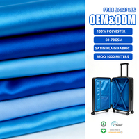 Tissu satiné uni 100% polyester doux, 60-70 GSM, textile tissé teint, résistant aux plis, pour robe de mariée et vêtements de nuit