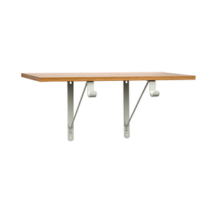 Staffa per ripiano per <span class=keywords><strong>armadio</strong></span> regolabile bianca per asta tonda - Product Image 3