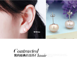 Reeti天然淡水パールスタッドイヤリング女性用リアル925スターリングシルバージュエリーギフト真珠イヤリング - Product Image 6