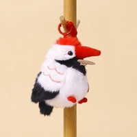 En gros, Porte-clés pendentif en peluche perroquet mignon, figurine à suspendre au sac, mascotte en peluche douce personnalisée, jouet animal en peluche oiseau pour cadeau Q