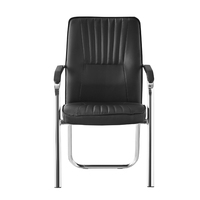 Chaise de Bureau Visiteur en Cuir Empilable avec Accoudoirs pour Mobilier Moderne de Gros