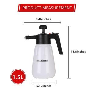 1.5l Pomp Pp Schuim Sproeier Handdruk Waterpistool Voor Auto Detaillering Huis Schoonmaak Tuin Gebruik - Product Image 4