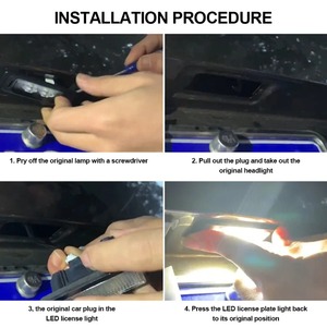 2 Luces LED para Placa de Matrícula para <span class=keywords><strong>Toyota</strong></span> Camry, Corolla, Prius, Yaris, Highland, Avalon, Auris, Vios, Esquire, EZ, Noah, <span class=keywords><strong>Proace</strong></span> - Product Image 4