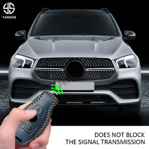 Para Mercedes Benz A B C <span class=keywords><strong>E</strong></span> R Class GLS GLA GLK GLC CLS CLA AMG W204 W205 W212 2025 Funda de cuero para llave de coche - Product Image 3
