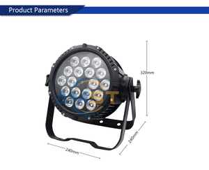 Showtime trường hợp chuyến bay 1 trong 6 PA đèn 18x10w RGBW 4 trong 1 DJ <span class=keywords><strong>LED</strong></span> màu ánh sáng sân khấu không thấm nước <span class=keywords><strong>LED</strong></span> mệnh ánh sáng IP 65 - Product Image 5