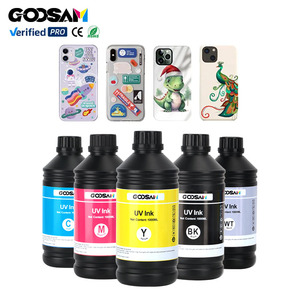 GOOSAM Harga Terbaik <span class=keywords><strong>Tinta</strong></span> <span class=keywords><strong>UV</strong></span> Ramah Lingkungan Non-Toksik 500ml 1000ml untuk Epson DX5 DX7 1390 L800 R1900 R2000 untuk Casing Ponsel - Product Image 1