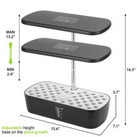 Sistema de Cultivo Hidropónico Interior de 52 Macetas para Vegetales, Lechuga y Hierbas, con 139 LED, 20W, Temporizador, Pantalla, Bomba Automática y Tanque de 4L