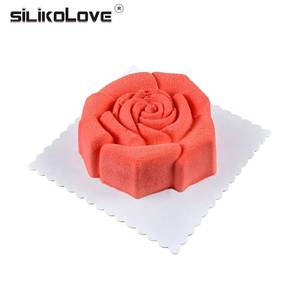MUYULINS Beautiful Rose Shape Household Baking Pan DIY Cake <b>Tool</b> Mold 100% Eco-friendly Food Grade <b>Silicone</b> - Product Image 5