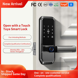 Serrure de porte intelligente en alliage d'aluminium pour commerce extérieur transfrontalier, déverrouillage par empreinte digitale, mot de passe à distance, application Cloud Tuya, Wi-Fi - Product Image 6