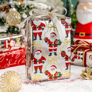 Christmas Reversible Wrapping Paper Roll 17x33 Feet Silver Santa Red Letters Gift <b>Wrap</b> Craft Decor - Product Image 3