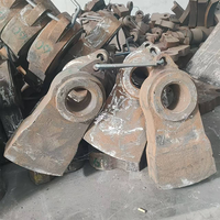Têtes de marteaux en acier à haute teneur en manganèse pour l'exploitation minière de minerai, la fabrication de sable, résistance aux chocs, pièces de concasseur