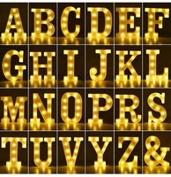 Lampes LED en forme de lettres et de chiffres anglais « Joyeux Anniversaire » à piles, blanc chaud, indice de protection IP44, pour déclaration d'amour ou demande en mariage