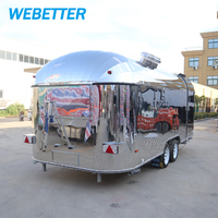 WEBETTER Remorque pour traiteur Foodtruck Mobile Pizza Fast Food Trailer Coffee Shop Food Truck food caravane avec cuisine à vendre