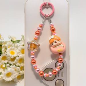 Cordino Ufficiale Serie 'Goodnight Starry Sky' con Charm a Nuvola e Perle Forate, Lunghezza 16cm, per Telefono e Borsa - Product Image 3