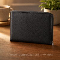 Pochette de rangement pour tablette et câbles de 7-8 pouces |   Organisateur de poche en maille avec emplacements pour cartes, étui de protection fin pour iPad Mini/tablettes