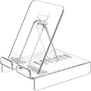간단한 아크릴 명확한 아크릴 전화 패드 플라스틱 아크릴 정제 대 아이패드와 호환이 되는 책상을 위한 조정가능한 정제 대 홀더