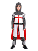 Costume de Chevalier Croisé pour Enfants, Tenue Historique Européenne Médiévale pour Halloween, Fête à Thème Château et Aventure