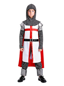 Costume de Chevalier Croisé pour Enfants, Tenue Historique Européenne Médiévale pour Halloween, Fête à Thème Château et Aventure - Product Image 4