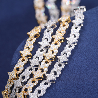8mm Étincelles CZ Diamant Tennis Chaîne Hip Hop Bijoux Hypoallergénique En Laiton Glacé 5A Zircon Infiniment Collier pour Cadeau De Fête