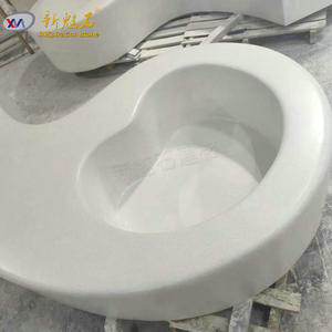 Nuevos Materiales de Construcción de Piedra, Banco de Hormigón Prefabricado GRC Gris, para Uso en Interiores y Exteriores, Parques y Plazas, Alta Resistencia - Product Image 3
