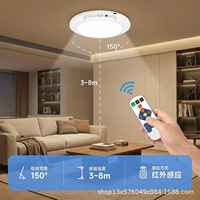 Lámpara de Techo con Sensor de Movimiento, Recargable por USB Tipo-C, Magnética, Inalámbrica, con Control Remoto, Luz Nocturna LED para Cocina y Vestíbulo