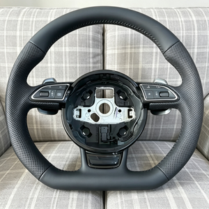 Volant en cuir et fibre de carbone personnalisé pour <span class=keywords><strong>Audi</strong></span> RS A3 A4L A5 A6L A7 A8 Q3 Q5 Q7 S3 S4 S5 RS3 <span class=keywords><strong>RS4</strong></span> - Product Image 1