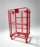 Chariot électrique mobile avec cages latérales pour le transport de bouteilles de gaz et la collecte des déchets