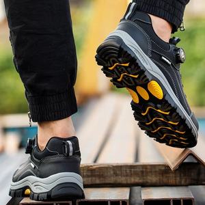 Botas Chelsea de Plataforma Corta Estilo Británico para Hombre, de Cuero Genuino con Punta Cuadrada y Cremallera Lateral, Botas de Invierno - Product Image 2