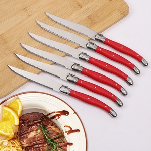 Ensemble de couteaux à Steak <span class=keywords><strong>Laguiole</strong></span>, Collection de couteaux à Steak en acier inoxydable, couverts de cuisine occidentale, couteaux de table 6 pièces/ensemble - Product Image 2