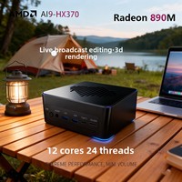 Mini PC AMD AI9-HX370 Nuevo, Diseño de Alto Rendimiento, Gráficos Radeon 890M, Juegos Competitivos, Edición de Video, Oficina, 1 Año de Garantía