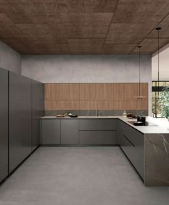 Cocina Clásica de Madera y Vidrio con Península, Práctica y Funcional, Gabinetes de Cocina con Servicio Postventa sin Preocupaciones - Product Image 4