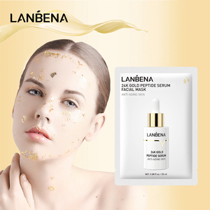 Mascarilla Facial de Seda LANBENA con Oro 24k, Antienvejecimiento, Reafirmante y Lifting - Product Image 2