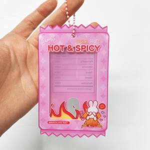 Porta Badge in Acrilico Personalizzato con Design a Scelta, Porta Fotocard Trasparente con Stampa <span class=keywords><strong>Anime</strong></span> Cartoon e Portachiavi - Product Image 4