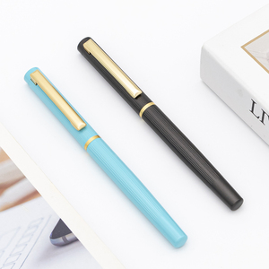 Stylo à bille en métal personnalisable avec logo personnalisé de luxe Encre gel en acier à rainure de 0.7mm Signature Encre noire/bleue Utilisation professionnelle pour le bureau et l'école - Product Image 2