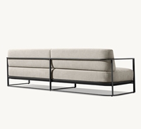 Juego de Muebles de Jardín de Aluminio Estilo Moderno, Venta Caliente de Fábrica en MÁLAGA, Muebles de Jardín de Lujo Contemporáneos, Sofá de Metal de Alta Gama