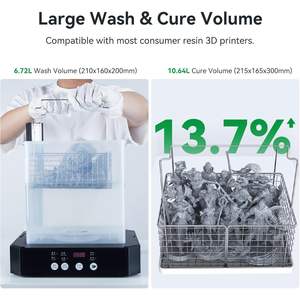 Estación de Lavado y Curado Creality Naranja Acrílico UW-03, Accesorio para Impresora 3D de Resina UV de 405nm para Limpiar y Curar Modelos - Product Image 2