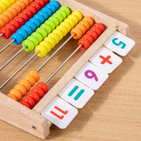 Jouet éducatif en bois Montessori pour l'apprentissage précoce des mathématiques, outils pédagogiques d'addition et de soustraction, boulier à billes pour enfants de l'école primaire