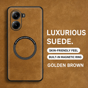 Custodia di Lusso in Pelle PU per Xiaomi POCO X7 Pro, con <span class=keywords><strong>Bumper</strong></span> in TPU Delicato sulla Pelle e Ricarica Wireless Magnetica, Nuova - Product Image 6