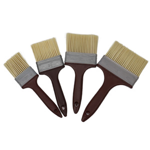 Pinceaux à poignée en plastique, poils plats de 2, 3 et 4 pouces pour la peinture sur quincaillerie - Product Image 4